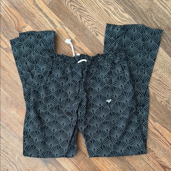 Roxy Beachy Drawstring Pants in Black and White Sz L - Picture 6 of 13